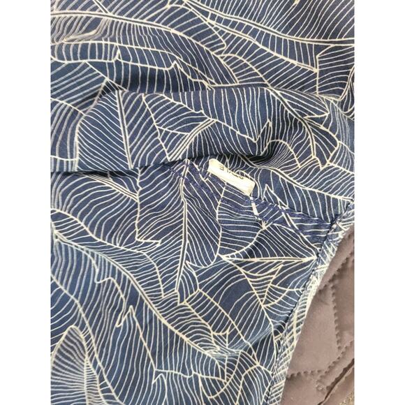 Lucky Brand Men’s Hawaiian Shirt XL Blue Palm Tree Print Cotton Button Up EUC - Picture 3 of 5